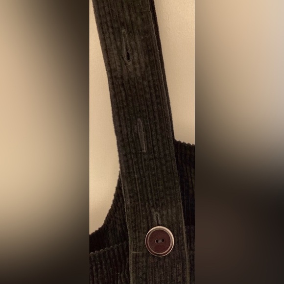 McVerdi black cotton  corduroy pinafore dress lg - Picture 9 of 15